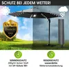 Alu Ampelschirm 300cm grau mit LED-Beleuchtung Produktbild-Vorschau 5