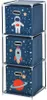 Spielzeugregal mit Behältern Weltraummission, 35 x 35 x 102 Produktbild-Vorschau 1