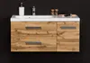 Quentis Badmöbel Genua, Breite 90 cm, 2 Schubladen, Eiche Produktbild-Vorschau 3