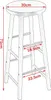WOLTU Barhocker 4er Set Bistrohocker, Gestell aus stabilem Produktbild-Vorschau 7