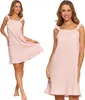 Musselin Nachthemd mit Rüschen, Damen Pyjama, Rosa MORAJ L Produktbild-Vorschau 14