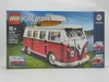 The image shows the front of a Lego Creator Expert Volkswagen T1 Camper Van building set box. Podgląd zdjęcia produktu