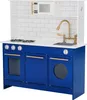 Blau Kinderküche Spielküche Kinderspielküche Holzküche Produktbild-Vorschau 1