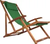 A green deck chair made of wood, shown against a white background. Anteprima dell’immagine prodotto