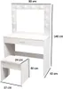 INLEA Schminktisch LARIX mit Hocker, LED-Beleuchtung Produktbild-Vorschau 2