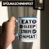 Trendation - Polizist Geschenk Tasse Eat Sleep Streife Produktbild-Vorschau 4