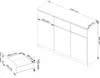 Kommode – Sideboard – Schubladenkommode – 138 cm – Weiß Produktbild-Vorschau 7