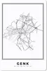 MuchoWow® Mauspad Mousepad Karte - Stadtplan - Genk - Produktbild-Vorschau 1