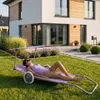 Chaise longue à roulettes avec toit Chaise longue pliante Voir les images du produit 5