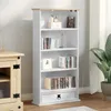 vidaXL CD-Regal Weiß 52 x 17.5 x 103 cm Massives Produktbild-Vorschau 3
