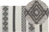 BELIANI Teppich Läufer Beige / Grau Wolle Rechteckig 80 x Produktbild-Vorschau 1