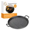Gusseisen Pfanne Rund Grillplatte Ø 31 cm aus massiv 2,9 kg Produktbild-Vorschau 1