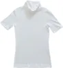 Damen T-Shirt Turtle Neck Blazershirt weiß