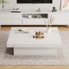 Abrihome Couchtisch-Quadratisch in Marmor-Optik mit 4 Produktbild-Vorschau 4