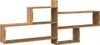 A product shot of a wooden wall shelf unit against a white background. Voir les images du produit