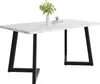 Table à manger 117 x 68 cm, aspect marbre blanc, table de Voir les images du produit 4