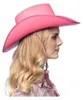 Cowboyhut Wichita – pinker Westernhut mit Kordel für Damen Produktbild-Vorschau 7