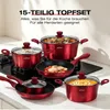 Topfset Induktion 15-Tlg Topfset Pfannenset Kochtopfset, Produktbild-Vorschau 5
