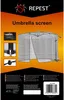 Packaging for an umbrella screen, showing product images and text. Anteprima dell’immagine prodotto