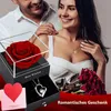 Rose éternelle rouge 925 argent Collier boîte cadeau Voir les images du produit 2