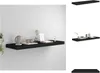 vidaXL Plávajúca polica čierna 80x23,5x3,8 cm MDF - Náhľad obrázku produktu 1