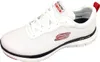 A white Skechers sneaker with red and silver accents is shown from the side against a white background. Produktbild-Vorschau