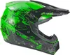 A green and black motocross helmet with a distressed graphic design. Anteprima dell’immagine prodotto