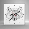 Wanduhr - Quadrat - Glasuhr - Wolf Kinder Skizze Produktbild-Vorschau 3