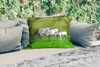 MuchoWow® Outdoor Kissen - Pferde - Tiere - Gras - 60x40 cm Produktbild-Vorschau 2