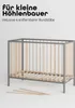 Beistellbett 60x120 cm mit Umbauseite - grau/natur - Dreamy Produktbild-Vorschau 9