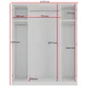 Kleiderschrank zum Schlafzimmer für Kleidung mit Spiegel, Höhe: 200cm, Breite: 160 cm, Weiß Produktbild-Vorschau