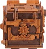 A 3D wooden puzzle box with intricate gears and carvings. Produktbild-Vorschau