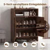 COSTWAY Schuhschrank im Landhausstil mit Türen, 70 x 35 x Produktbild-Vorschau 4