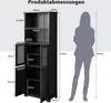Szafka łazienkowa COSTWAY o wysokości 163 cm, wolnostojąca Podgląd zdjęcia produktu 2