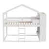 Merax Etagenbett 90x200cm mit Stauraum auf beiden Etagen, Produktbild-Vorschau 12