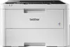 A white Brother laser printer is shown from the front. Produktbild-Vorschau