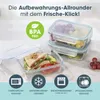 GOURMETmaxx Glazen luchtdichte containers met kliksluiting Productafbeelding-voorbeeld 2