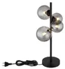 LED Tischleuchte, Metall, schwarz, Glas, rauch, Kugeln Produktbild-Vorschau 4