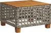 10-tlg. Garten-Sofagarnitur mit Kissen Grau Poly Rattan Produktbild-Vorschau 5