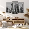 Bild auf Leinwand - Leinwandbild - 3 Teile - Wolkenkratzer Produktbild-Vorschau 7