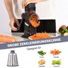 Manuelle Käsereibe ,Gemüseschneider mit 3 austauschbaren Produktbild-Vorschau 2