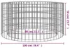 vidaXL Gabionen-Feuerstelle Ø 100 cm Verzinktes Eisen Produktbild-Vorschau 5