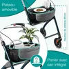 ELONEO Rollator d'appartement 54cm de large, pliable et Voir les images du produit 3