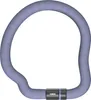 A blue bicycle lock with a gray locking mechanism is shown against a white background. Produktbild-Vorschau