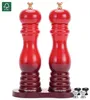 Salz und Pfeffermühle Set Hochglanz Rot 22 cm - Akazienholz Produktbild-Vorschau 1