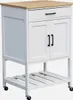 Carrello da cucina in legno di gomma con 2 ripiani, 56cm , Anteprima dell’immagine prodotto 1