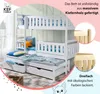 KEF ANIA Etagenbett Kinder 3 Personen Holz Kinderbett Produktbild-Vorschau 2