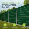 Juskys PVC Sichtschutzstreifen Doppelstabmatten Zaun - 35m Produktbild-Vorschau 2
