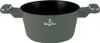 A gray pot with black interior and silver accents on the handles, shown from the front on a white background. Produktbild-Vorschau