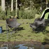 vidaXL Campingstühle 2 Stk. mit Tasche Klappbar Grau Produktbild-Vorschau 3